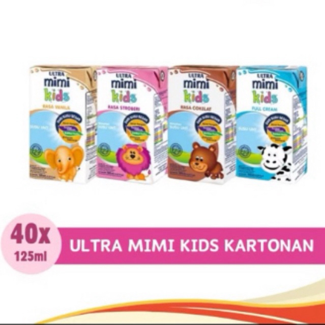 

Susu UHT Ultra Mimi 125ml isi 40 pcs CAMPUR VARIAN per karton Ultra Jaya