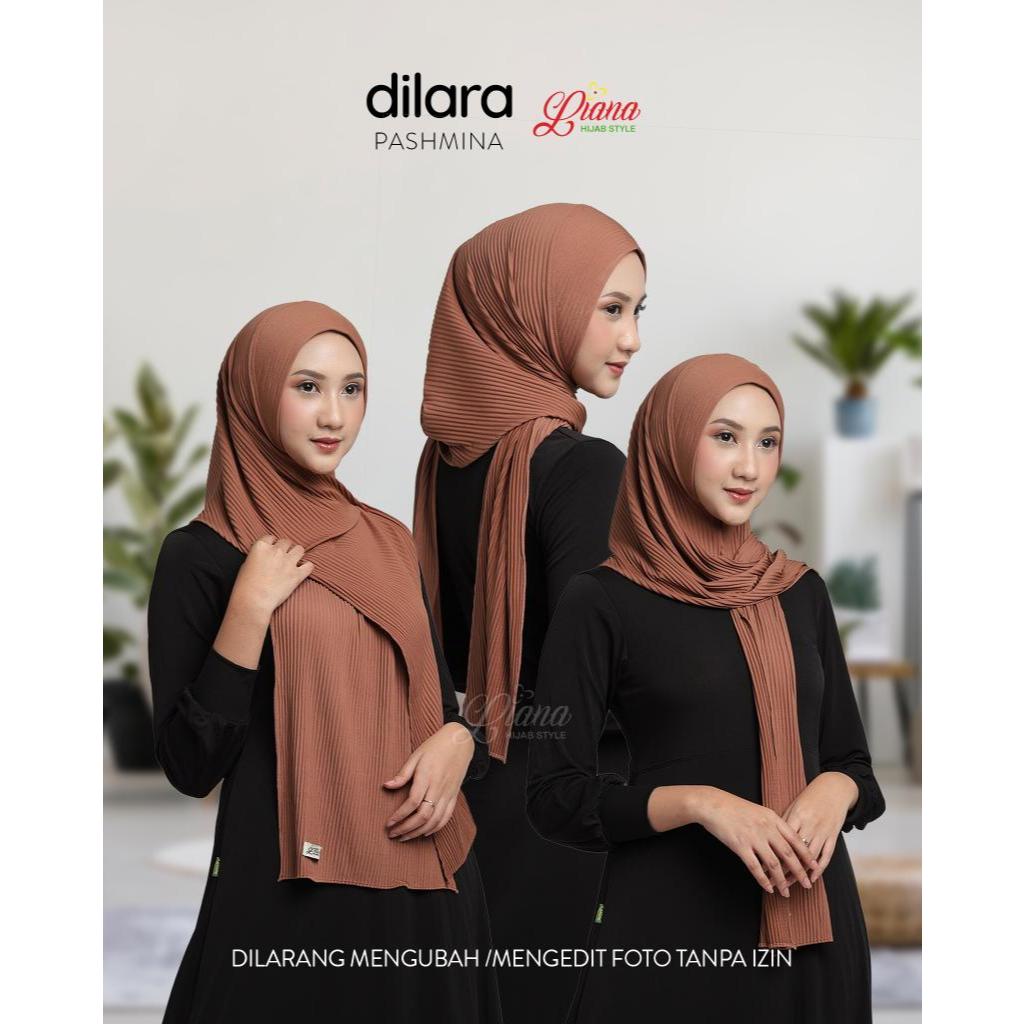 Jilbab Pashmina Plisket Pad Dilara By Liana Hijab