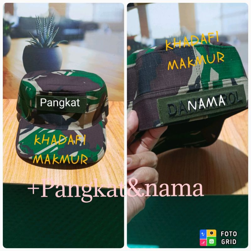 Topi komando PDL TNI / Topi pet PDL TNI ad, au, al