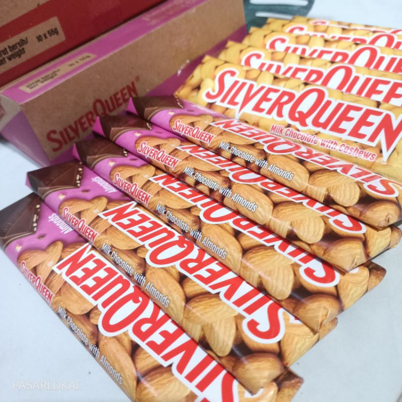 

Silverqueen Cashews 58gr/Coklat Silverqueen Kacang Mede/Silverqueen Almond