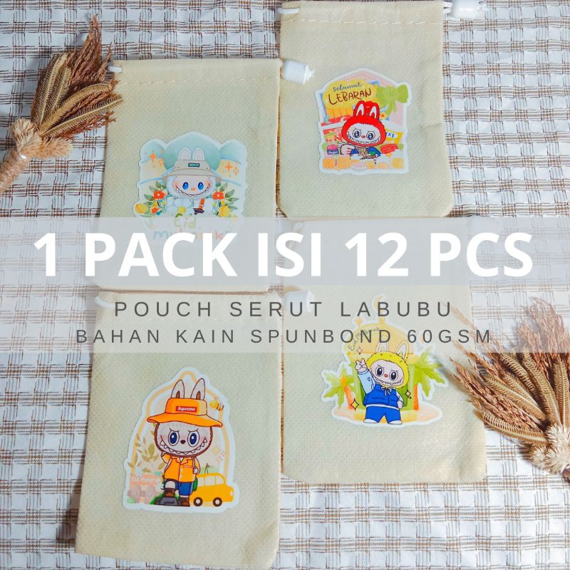 

[ISI 12 PCS] READY STOCK SIAP KIRIM POUCH SERUT MOTIF DESAIN KARAKTER LABUBU COCOK UNTUK AMPLOP LEBARAN PERLENGKAPAN IDUL FITRI LUCU MUAT JAJAN