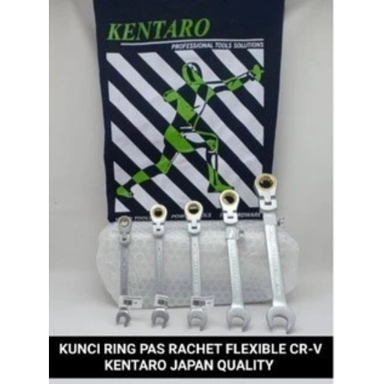 KUNCI RING PAS RACHET FLEXIBLE CR-V HEAVY DUTY KENTARO JAPAN QUALITY