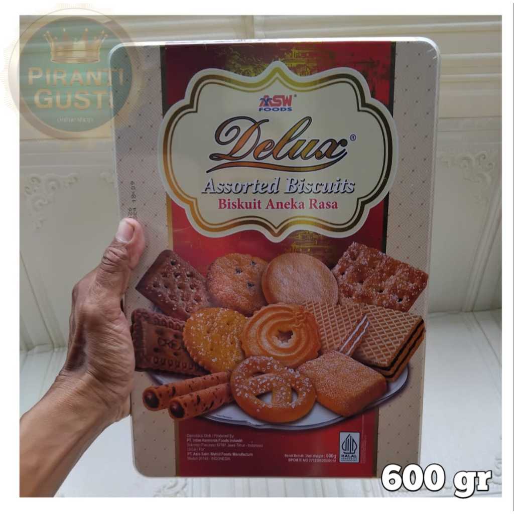 

Delux assorted biscuits kemasan kaleng 600gr