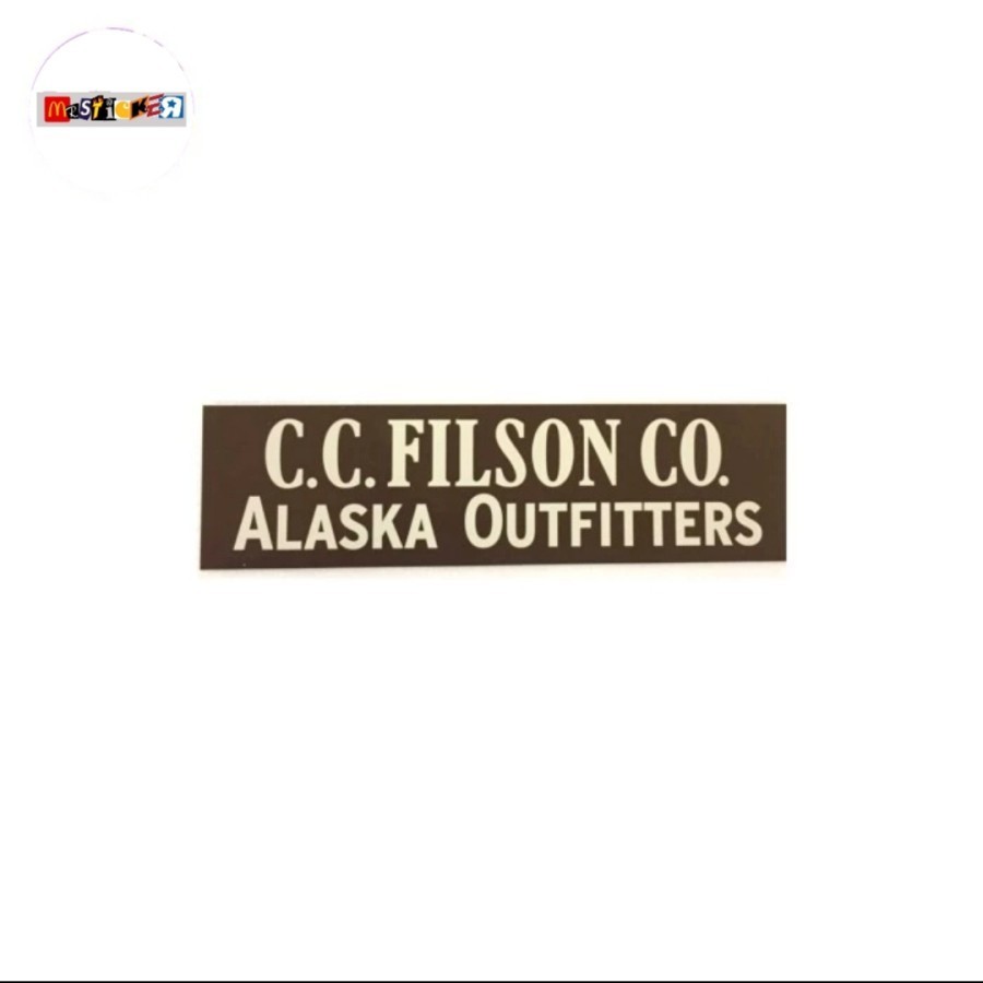 

sticker cc FILSON co Alaska Outfitters logo stiker