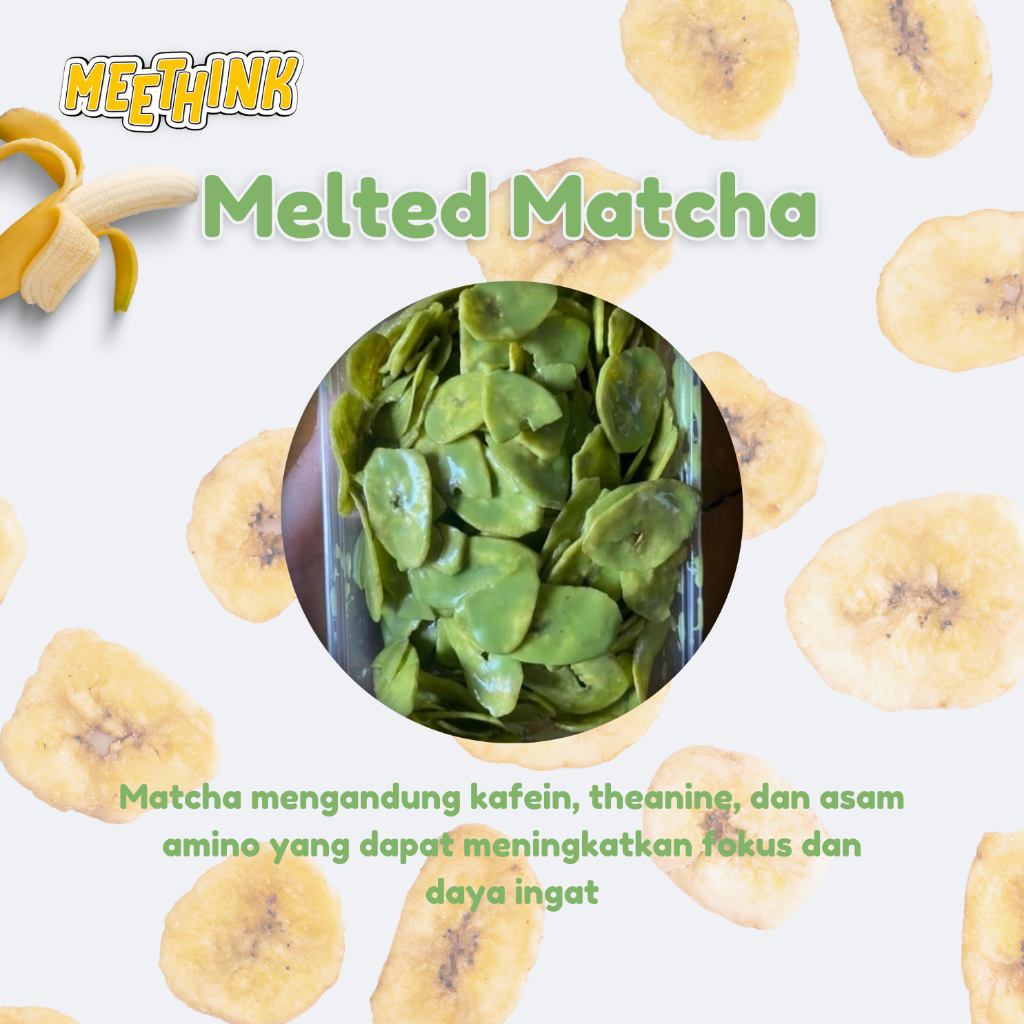 

MURAH!!! Meethink Chips150gr Keripik Pisang Melted Matcha FULL COKELAT "PISANG MEETHINK