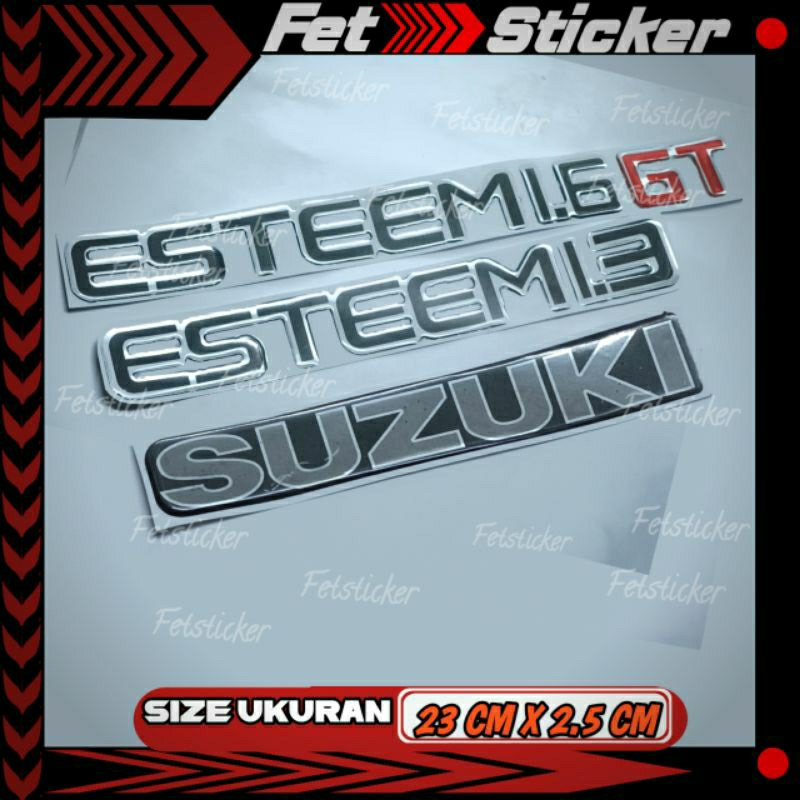 Emblem Timbul Suzuki Esteem 1.3 / Emblem Timbul Suzuki Esteem 1.6 GT