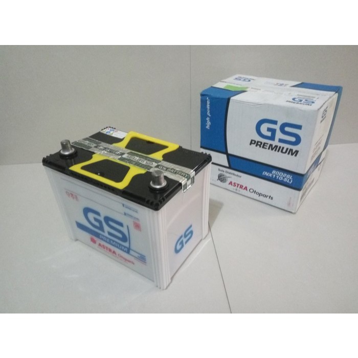 Aki Gs premium 80D26L Untuk Mobil Pajero,Fortuner,Biante,Lexus,Inova