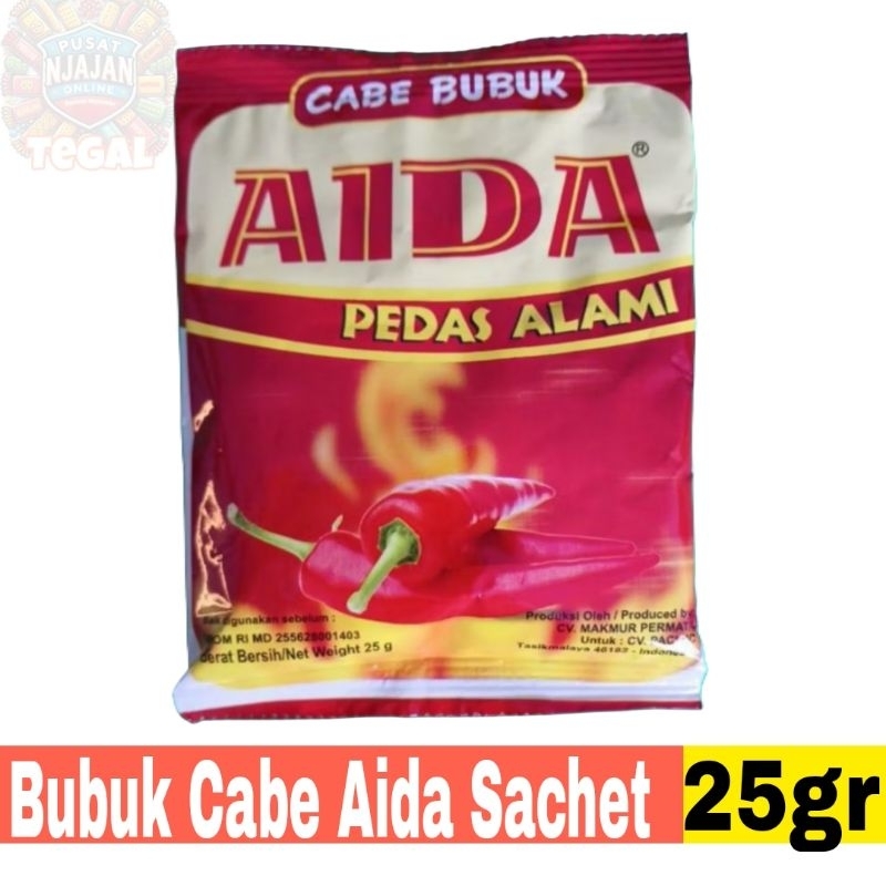 

Bubuk Cabe Kering Merk Aida Sachet 25gr