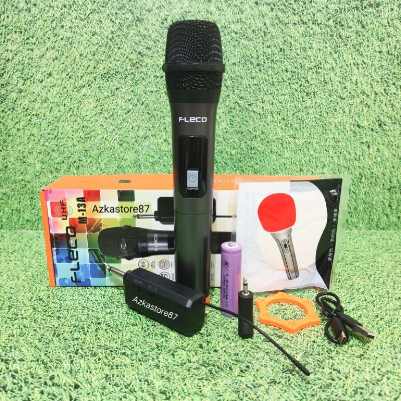 mic fleco m-13A mic wirelees mic karaoke suara mantap