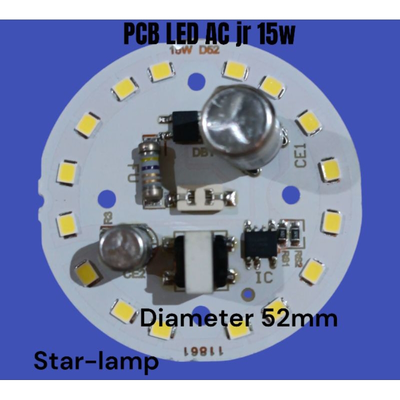 PCB LED AC JR 15W DIAMETER  52mm