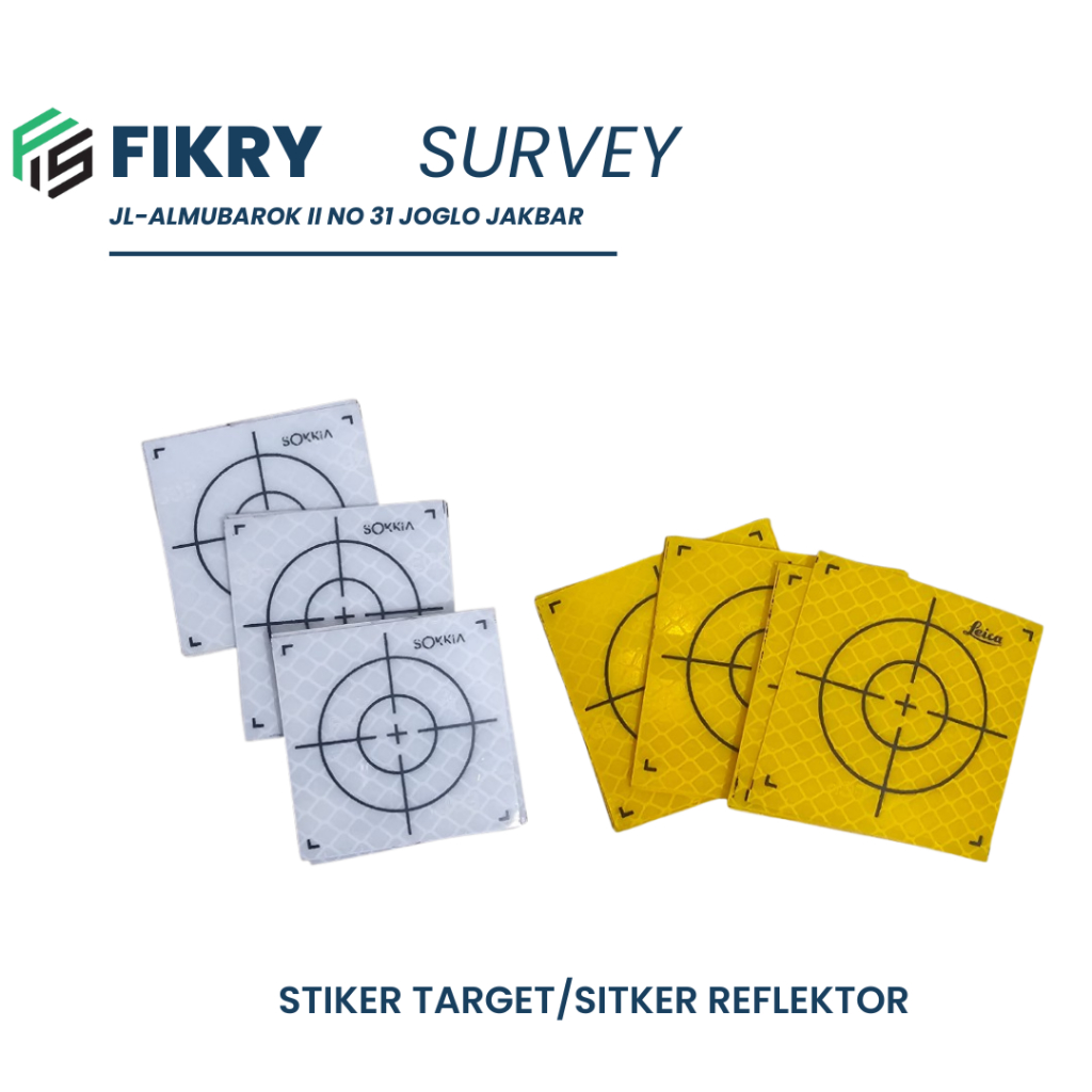 

Stiker target/stiker total station