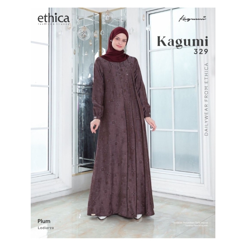 {PO} Gamis Ethica Kagumi 329 Plum & Maroon / Gamis Ethica 2025