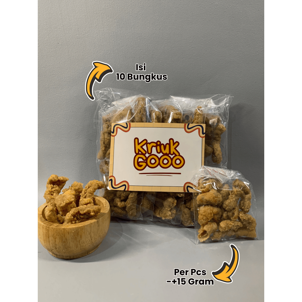 

Keripik Usus Ayam(10 Bungkus) Kemasan Ekonomis