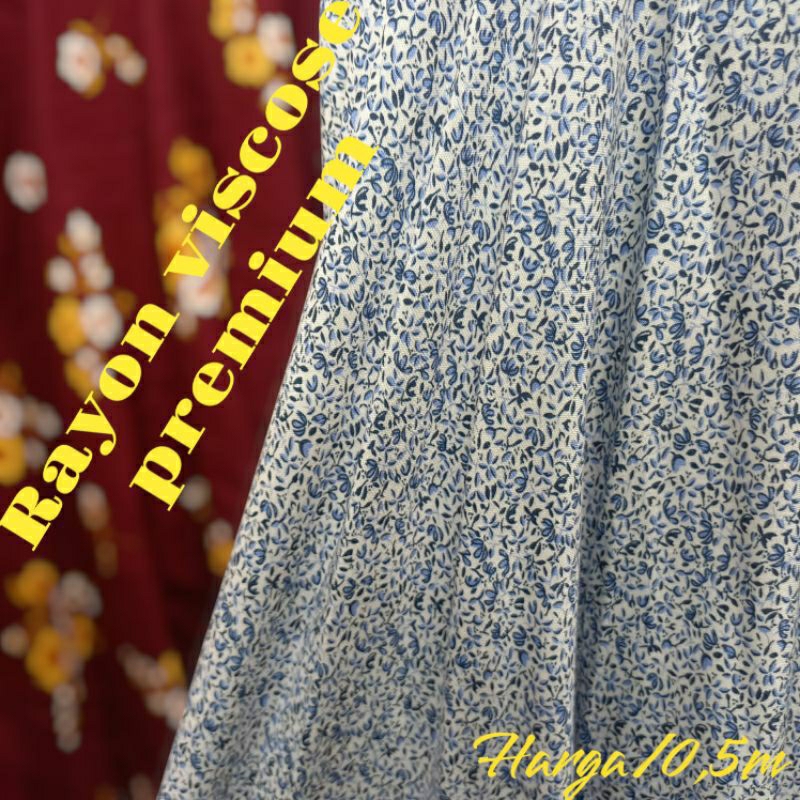 KAIN RAYON PREMIUM MOTIF BUNGA KECIL  - KAIN RAYON MOTIF BUNGA KECIL HARGA/0,5M