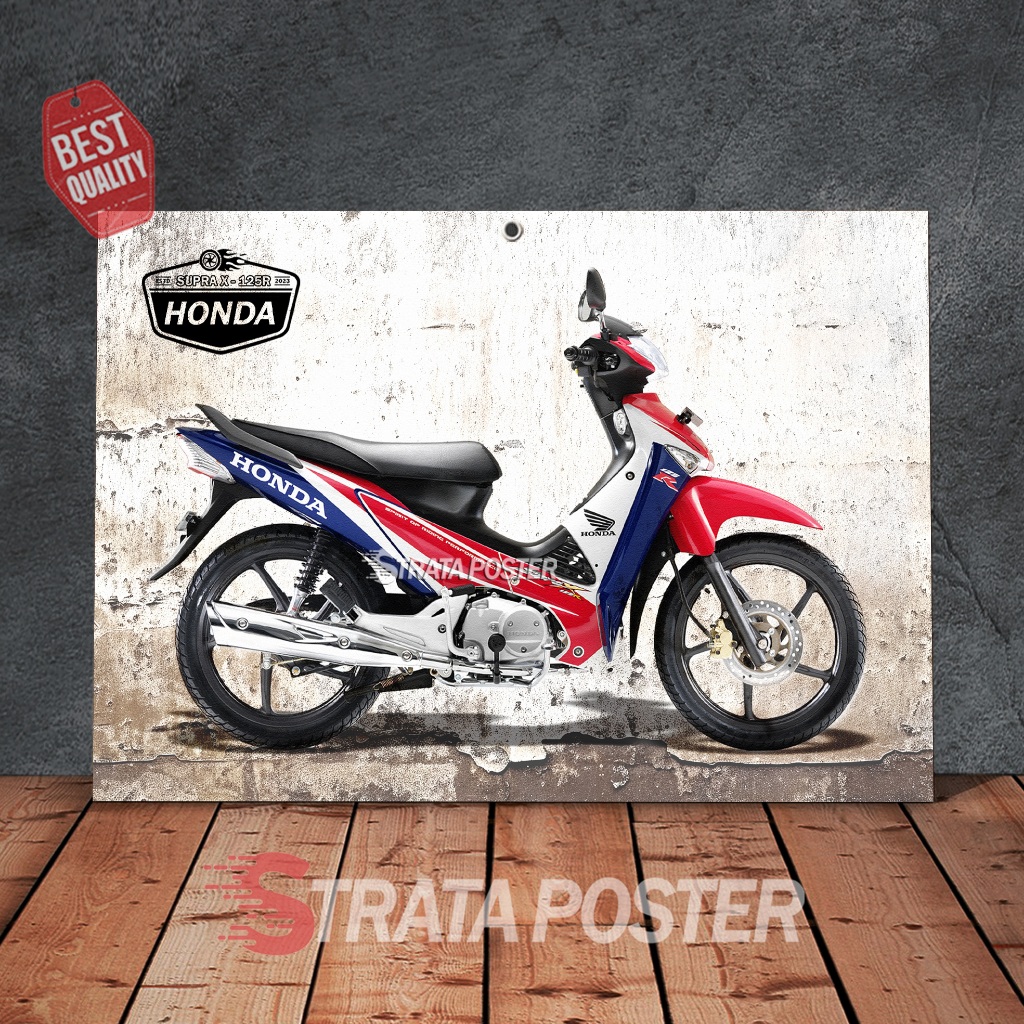 Poster motor honda supra x Hiasan dinding otomotif Dekorasi kamar