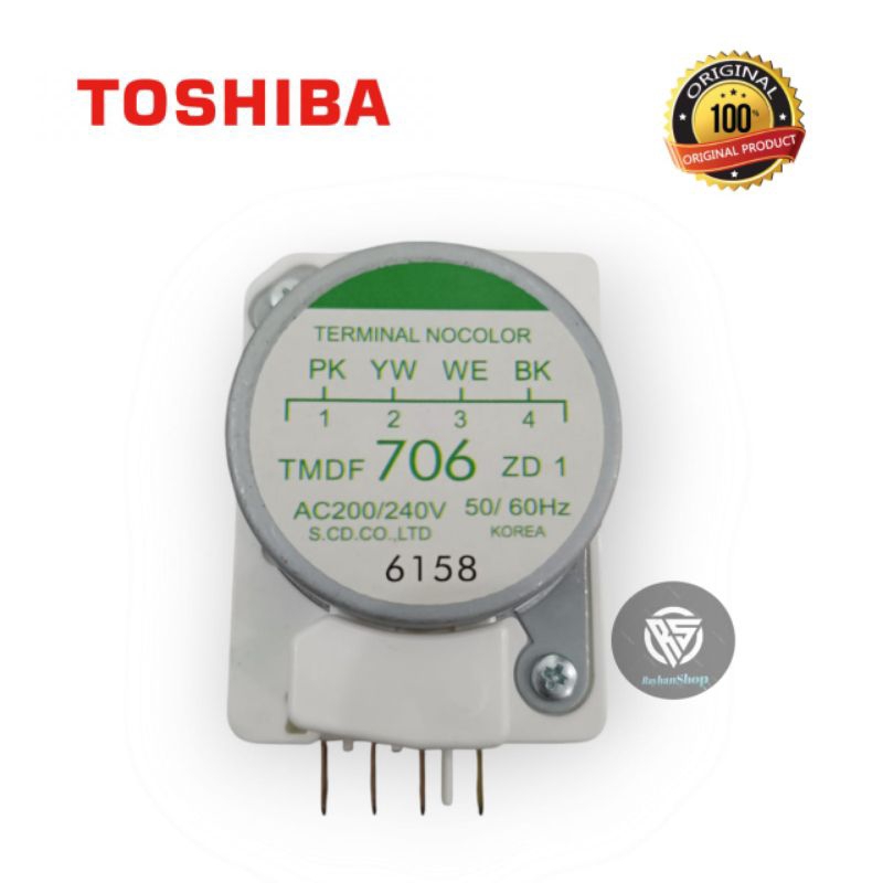 Timer Kulkas 2 Pintu TOSHIBA Original | Timer Coil 1 3 Original | Timer TMDF 706 ZD 1