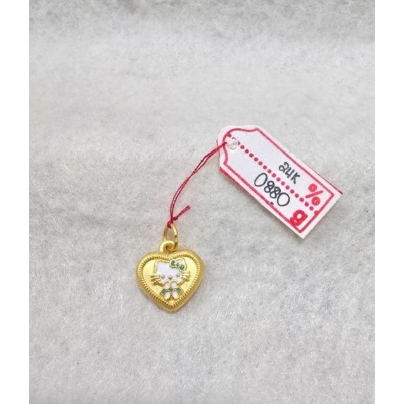 Liontin emas 24k hello kitty biru