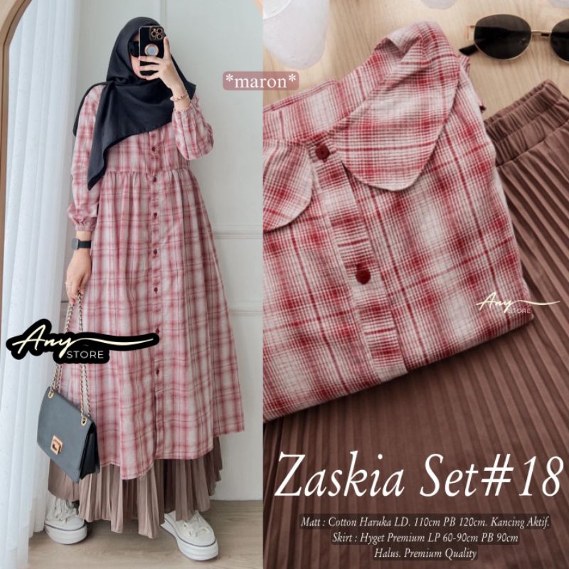 DISKON SETELAN WANITA MIDI, TUNIK ROK PLISKET