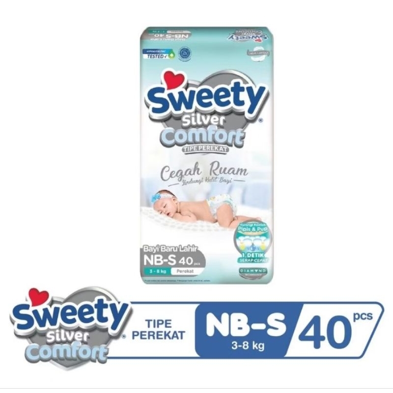 PAMPERS sweety silver pants NB( new born) perekat