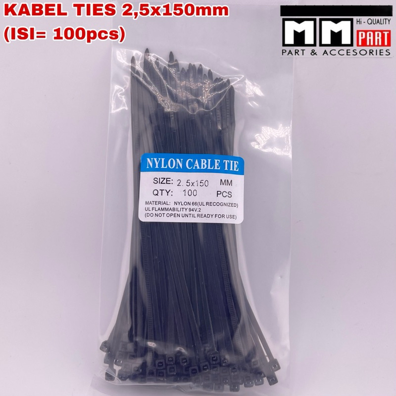 

KABEL CABLE TIES 2,5 X 150 MM (HARGA 1 PACK ISI 100)