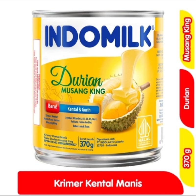 

indomilk kental manis rasa durian musang king 370gram