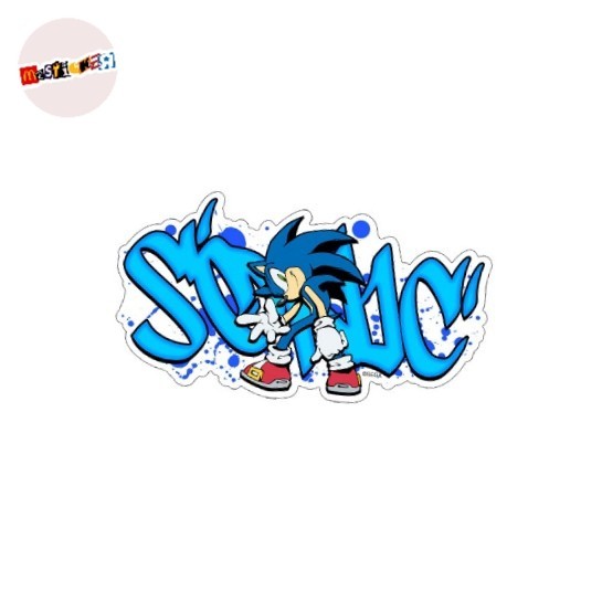 

sticker Sonic the Hedgehog graffiti graphic diecut stiker sega