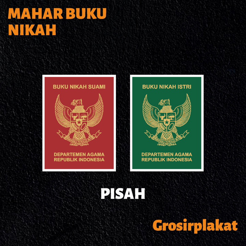 Replika Buku Nikah Akrilik dekorasi Mahar