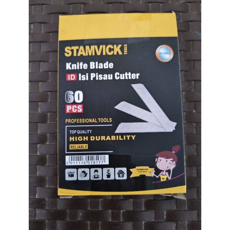 

STAMVICK Isi Cutter Refill Isi Ulang Mata Pisau Cutter Besar STAMVICK 6pcs