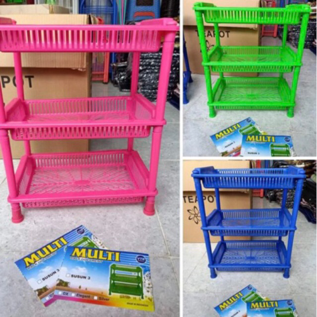 RAK BESAR SERBAGUNA 40CM 3 SUSUN DX RAK MAP DOKUMEN RAK KOSMETIK RAK BUMBU DAPUR BAWANG RAK PLASTIK
