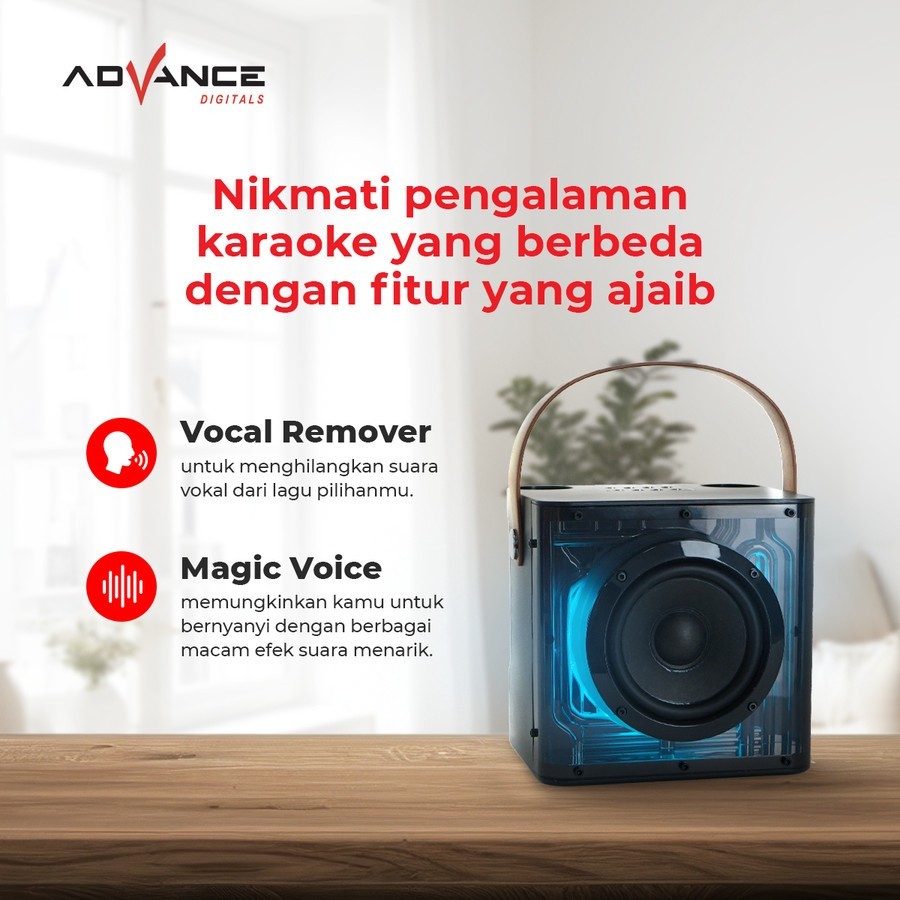 ADVANCE SPEAKER PORTABLE MICROPHONE KARAOKE SPEAKER V10