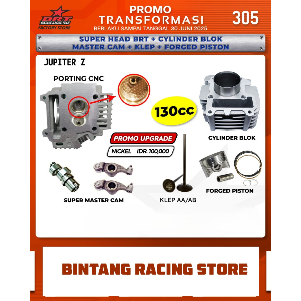 Paket Bore Up BRT Yamaha Jupiter Z