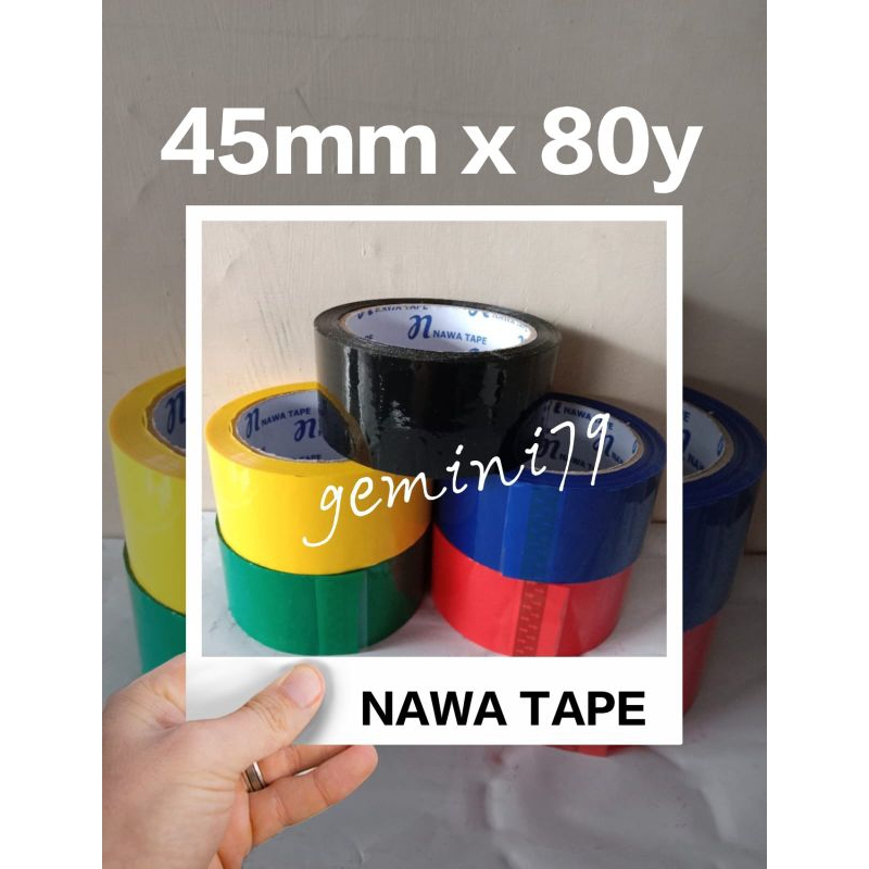 

solasi opp warna Nawa tape 45mmx80y lakban warna