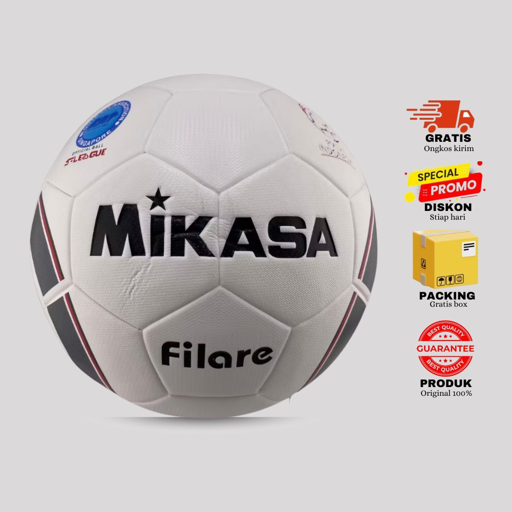 Bola sepak MIKASA original size 5 pres embos / Bola sepak mikasa FILORE piala indonesia