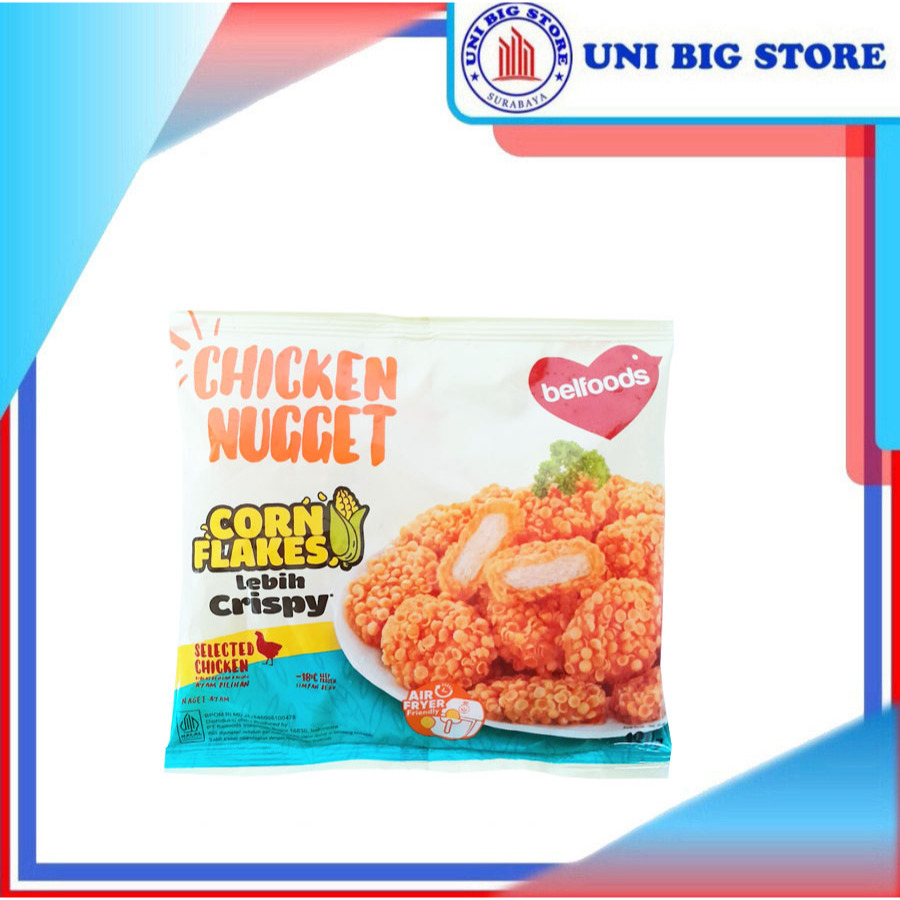 

Belfoods Chicken Nugget Crispy Corn Flakes 120 gr Nuget Ayam