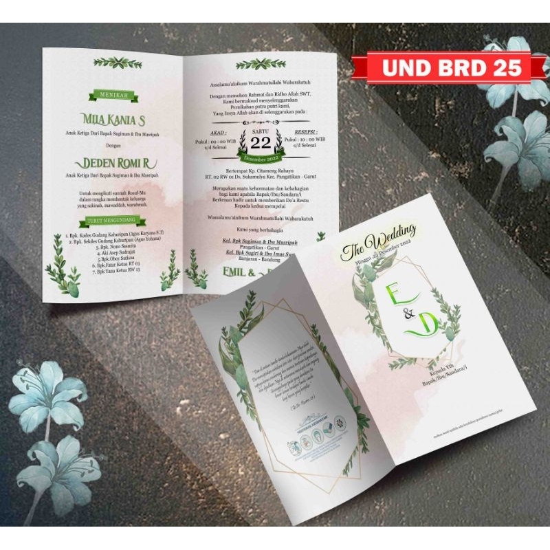 cetak undangan pernikahan aesthetic bisa pakai poto