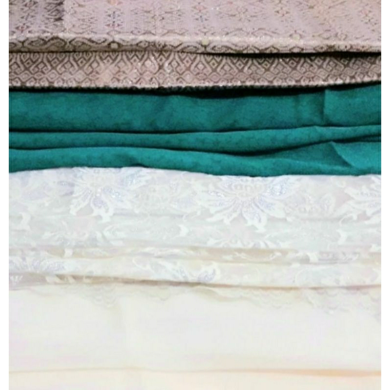 Bahan kain Kebaya Dress Songket Modern Setelan kebaya Bahan Sutera Brukat Songket Palembang Acara Re