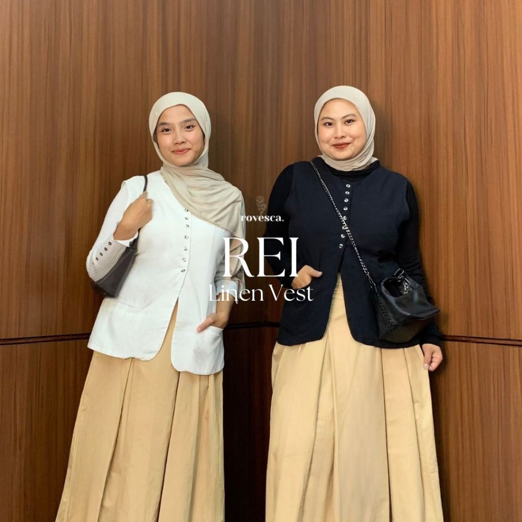 ROVESCA - REI LINEN VEST / Rompi Wanita / Outer Vest