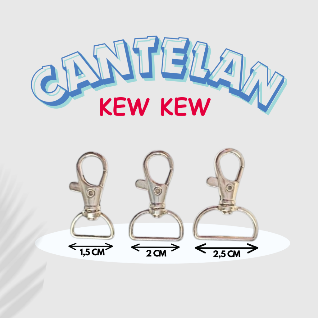 

CANTELAN KEW-KEW KAIT BESI LANYARD SEMUA UKURAN/CANTELAN LANYARD/KAIT GANTUNGAN/CANTELAN ID CARD