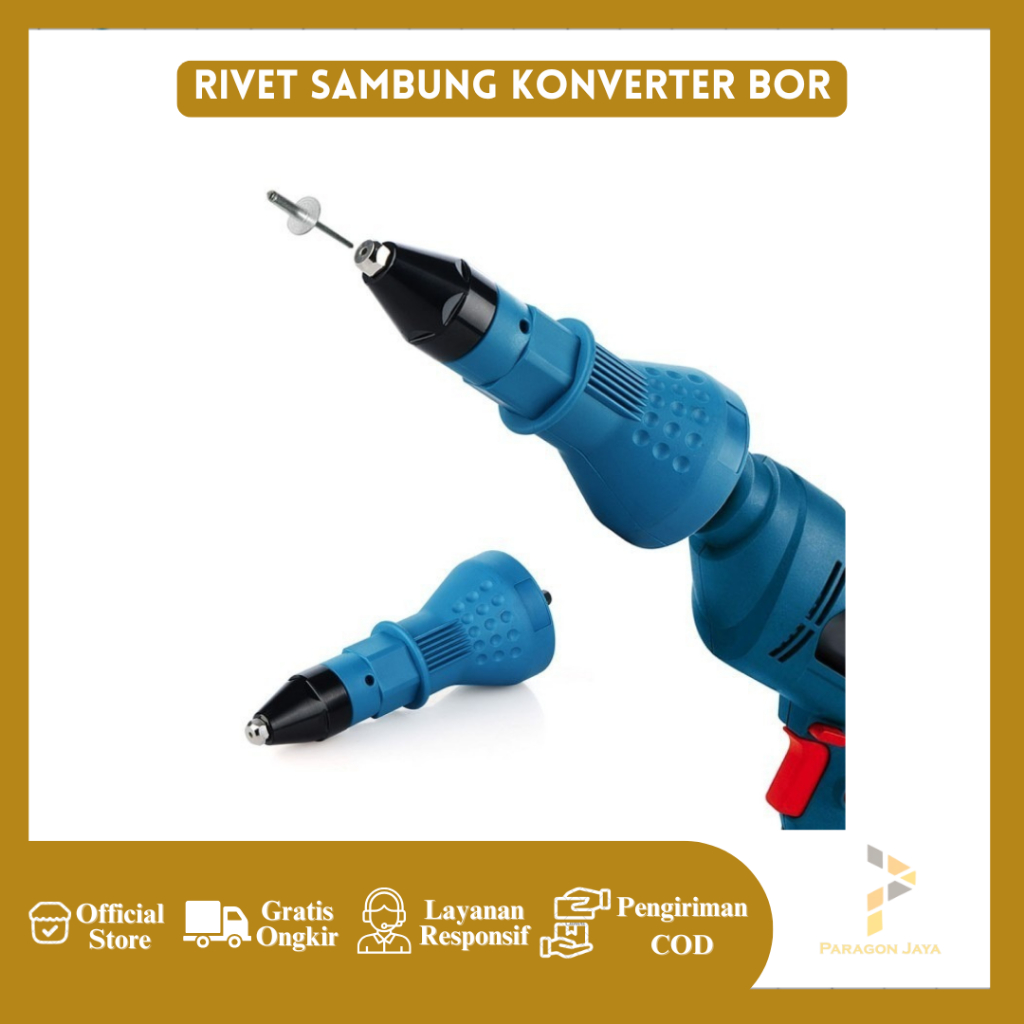 Alat Rivet Tang Rivet Ripet Sambung Konverter Bor Rivet Gun Sambung  Adapter River Gun