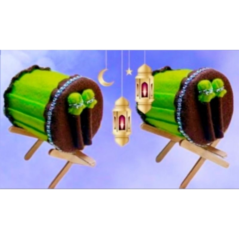 (Ready) Miniatur Bedug/Karakter/Dekorasi/Aksesoris/kerajinan kain flanel/