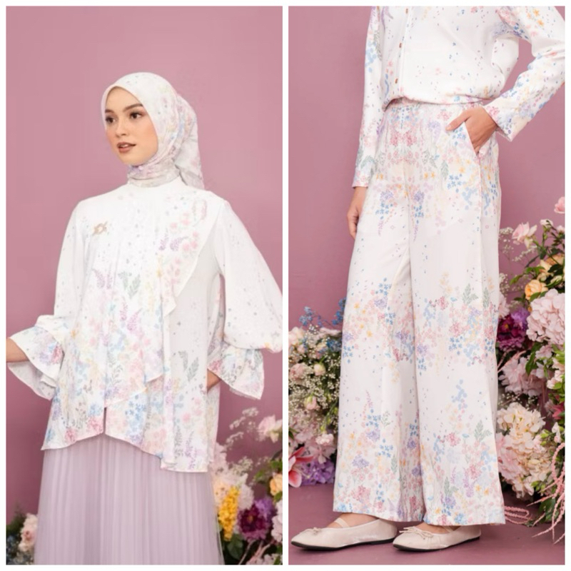 Gardenia Blouse and Pants Garden glow Wearing Klamby