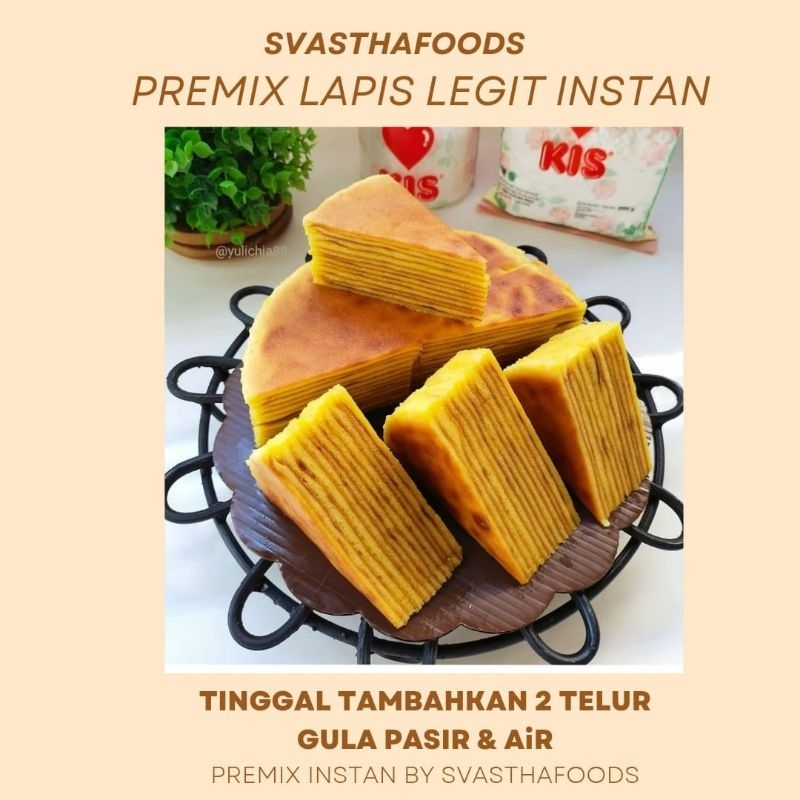 

Tepung Instan Rotti Kue Lapis Legit Anti Gagal Premix Instan baking