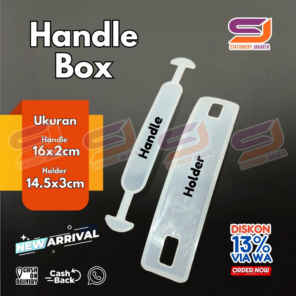 

Gagang handle Pegangan kardus Plastik bening karton box Eceran