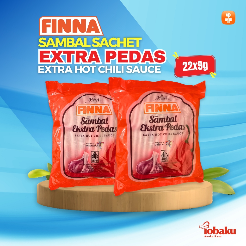 

FINNA Sambal Sachet EXTRA PEDAS - Extra Hot Chili Sauce Kemasan 1 Pack (isi 22x9g) _