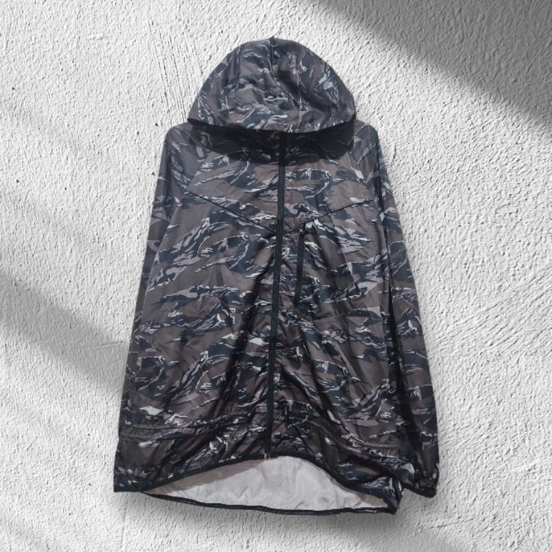 Jaket Running Hoodie Windbreaker Nike Camouflage Packable