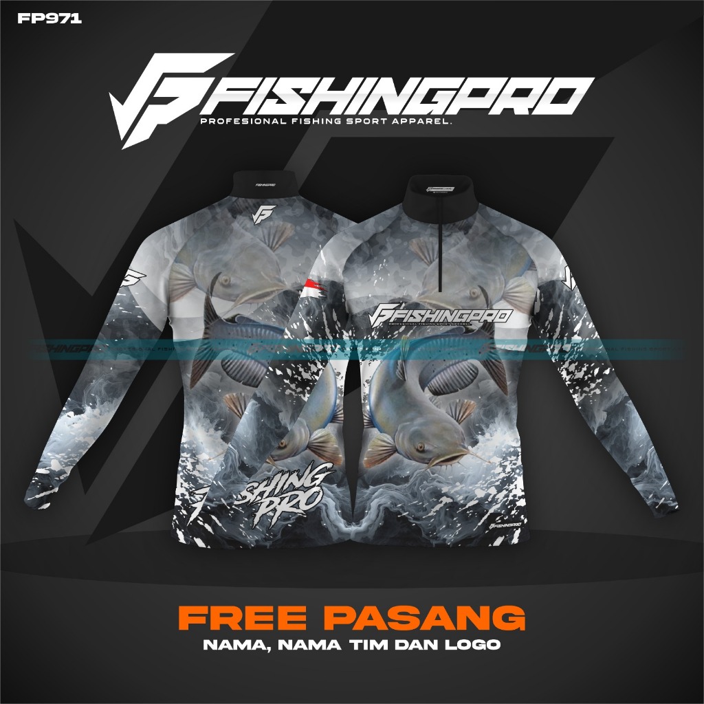 Jersey baju Mancing FishingPro Lele/Catfish Part 146 | Bahan anti UV