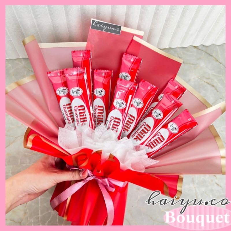 

[READY] Buket Coklat Jago Milk Chocolate Isi 10 Kado Valentine Bucket Hadiah Pasangan Wisuda Ulang Tahun By haiyu