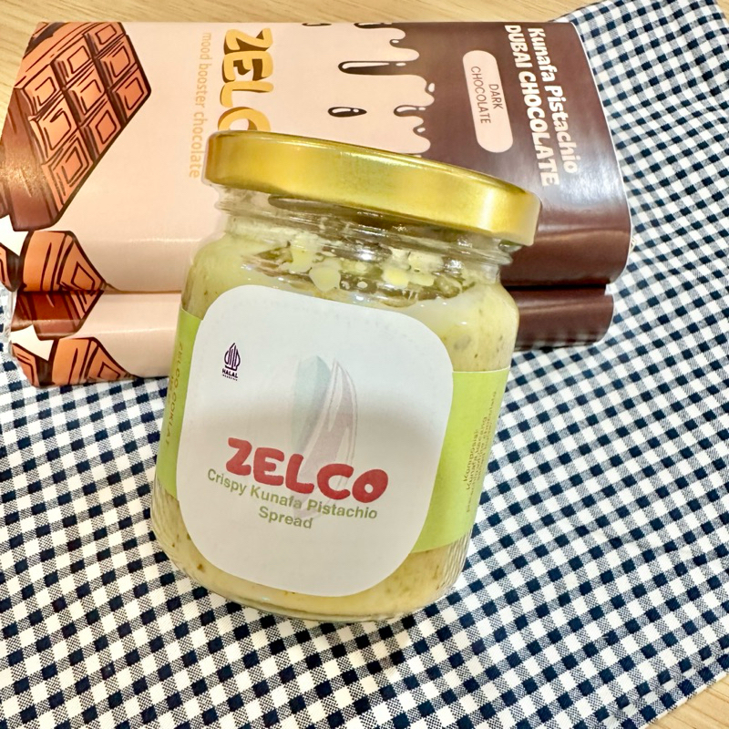 

Zelco - Selai Kunafa Pistachio Spread isian Coklat Dubai