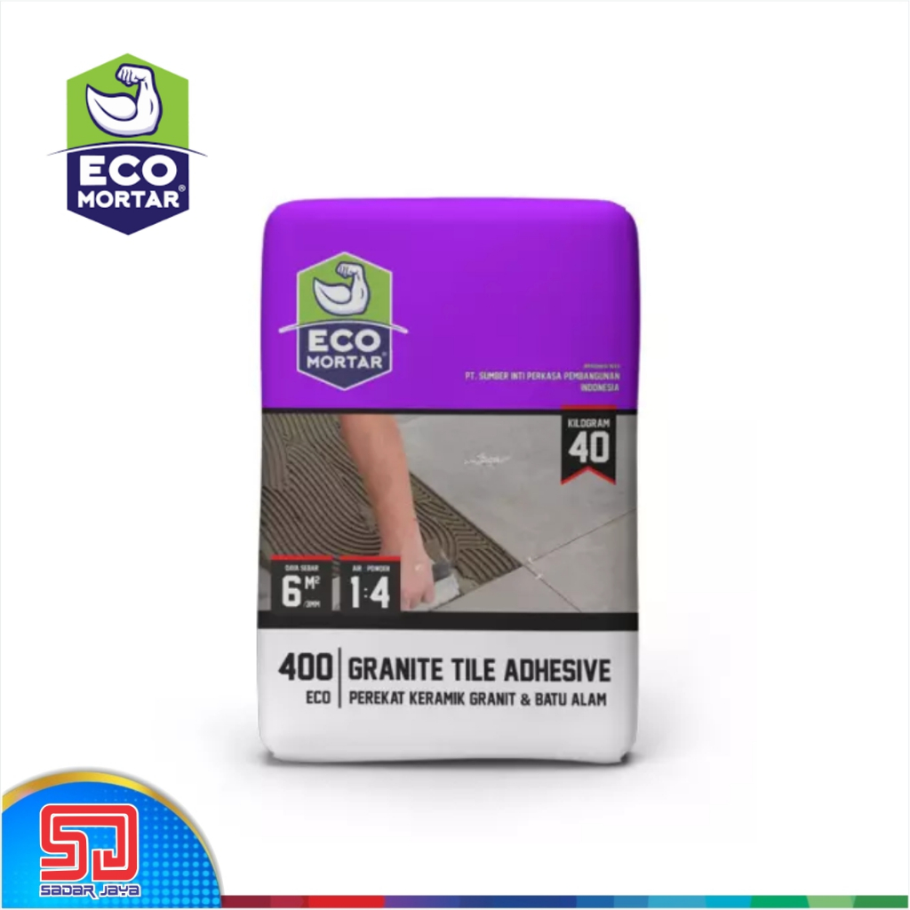 Semen Instan Eco Mortar 400 Perekat Keramik Granit Batu Alam Eco400