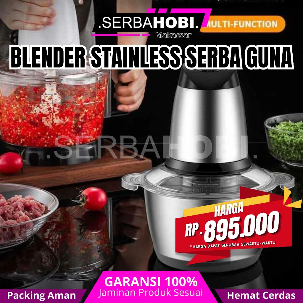 Blender Stainless Serbaguna / Blender Daging / Blender Kapsul